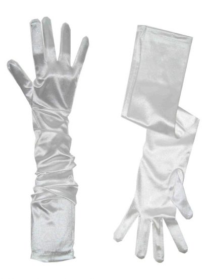 handschoenen satijn wit