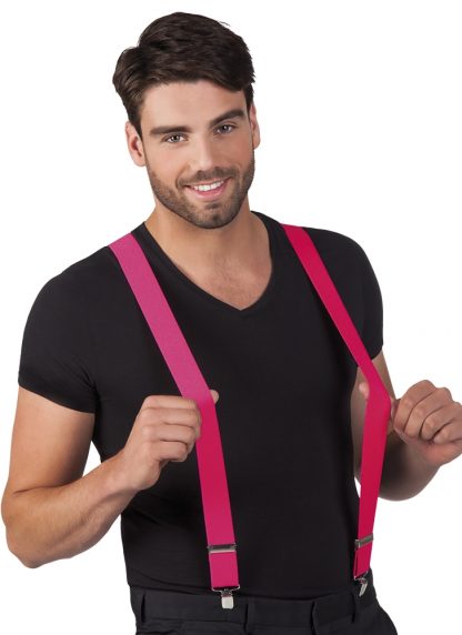 bretels neon roze