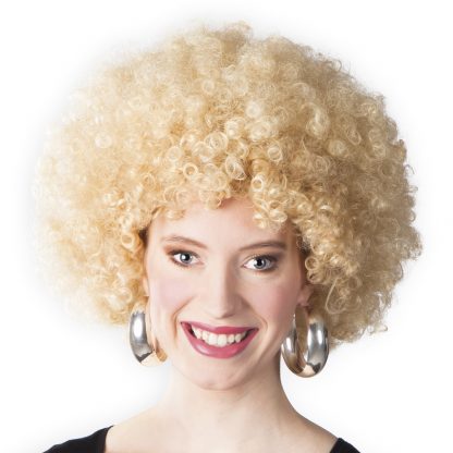 Pruik Afro Blond