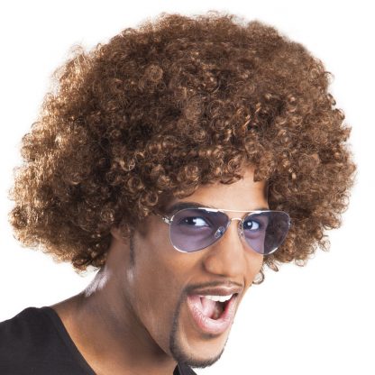 Pruik Afro Bruin