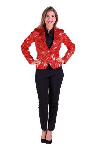 Colbert-dames-pailletten-rood