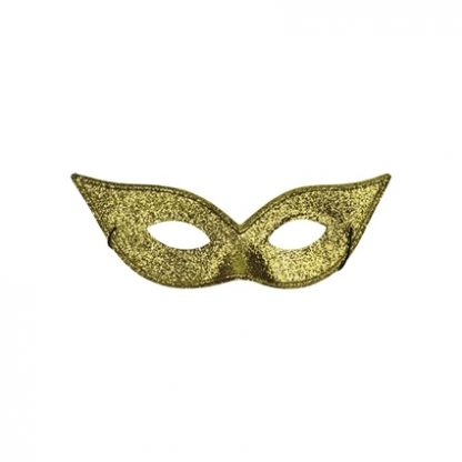 Oogmasker Vlinder goud glitter