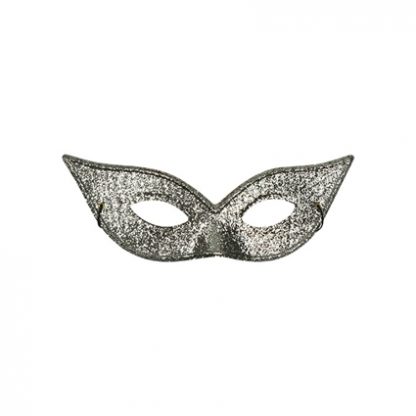 Oogmasker Vlinder zilver glitter