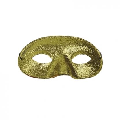 Oogmasker Domino goud glitter