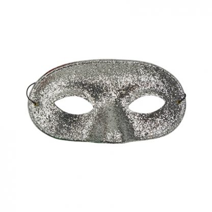 Oogmasker Domino zilver glitter