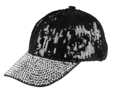 Cap bling bling zwart