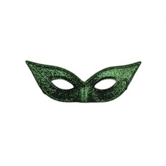 Oogmasker Vlinder groen glitter