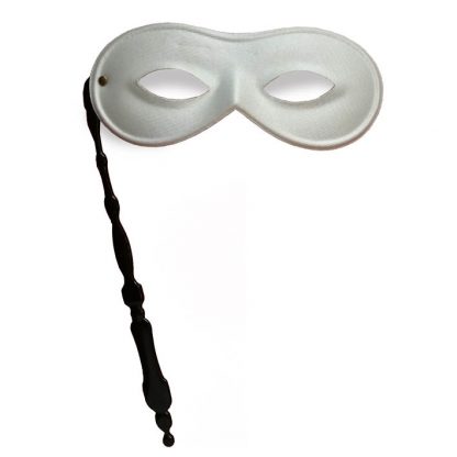 oogmasker farfalla wit aan stok