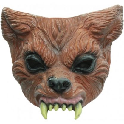 masker wolf bruin half