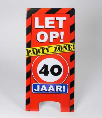 warning sign 40 jaar