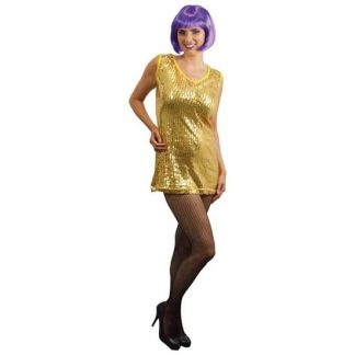 Glitterjurkje goud