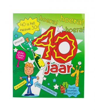 Wenskaart cartoon 40 man