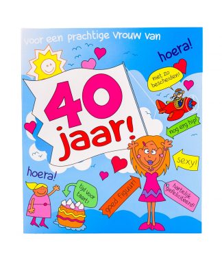 wenskaart cartoon 40 vrouw