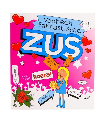 Wenskaart cartoon zus