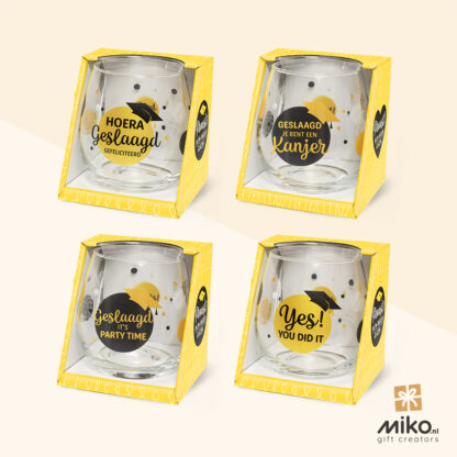 Water- wijnglas Geslaagd It's party time - Afbeelding 2