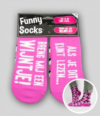 Funny socks Breng mij een wijntje