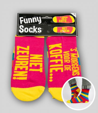 Funny socks Voor de koffie niet zeuren