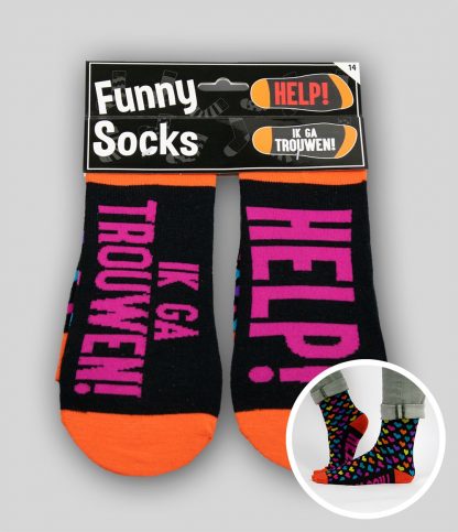 Funny socks Help ik ga trouwen