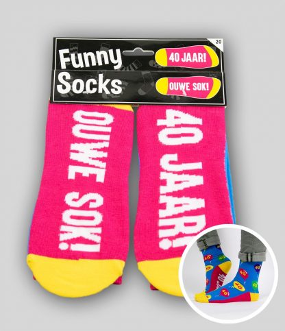 Funny socks 40 jaar Ouwe Sok