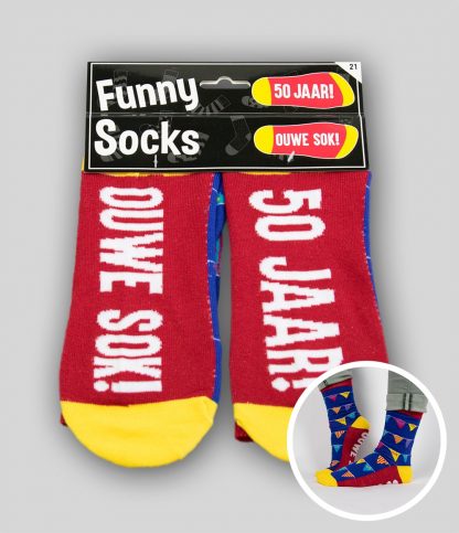 Funny socks 50 jaar Ouwe Sok