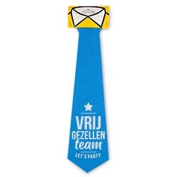 Stropdas Vrijgezellenteam blauw