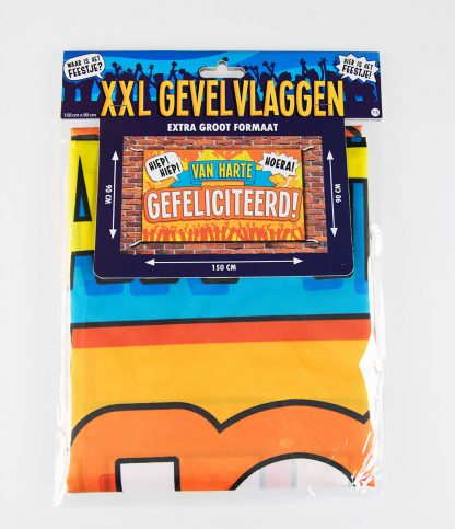 XXL Gevelvlag Gefeliciteerd