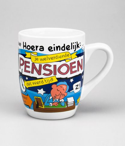 Cartoon mok Pensioen