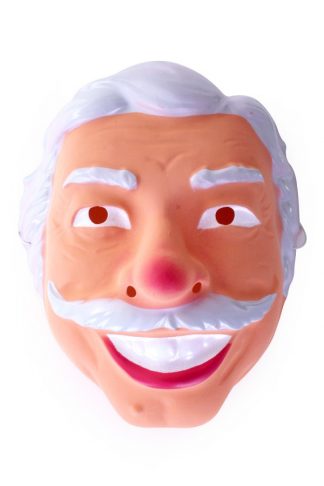 Masker Abraham grijs met snor