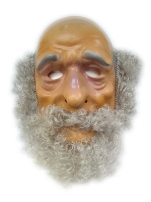 Masker Abraham met haar en baard