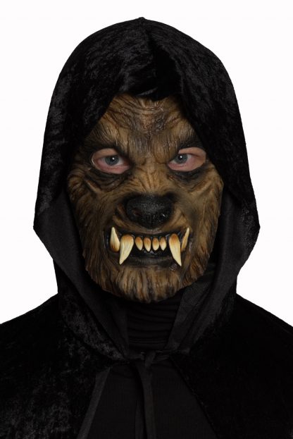 Latex masker wolf met slagtanden