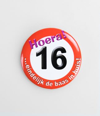 Button verkeersbord 16