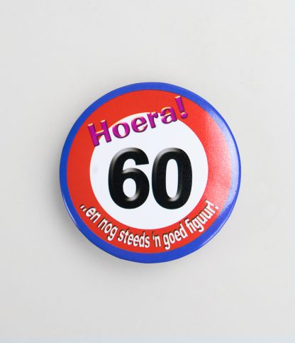 Button verkeersbord 60