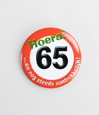 Button verkeersbord 65