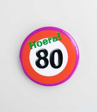 Button verkeersbord 80