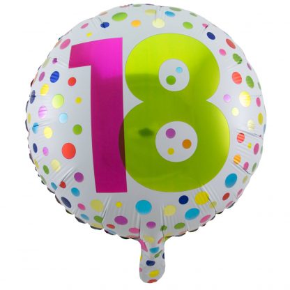 folieballon stippen 18