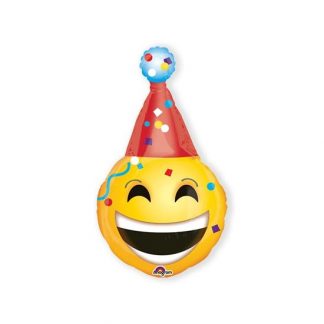 Folieballon feestende smiley