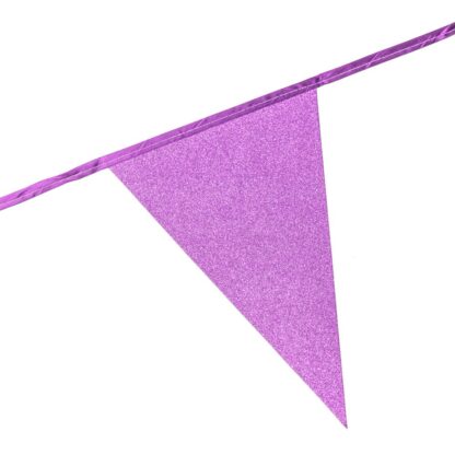 Vlaggenlijn glitter fuchsia roze - Afbeelding 4