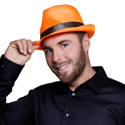 hoed neon oranje Holland