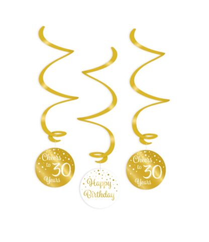 hangdecoratie goud wit 30 jaar