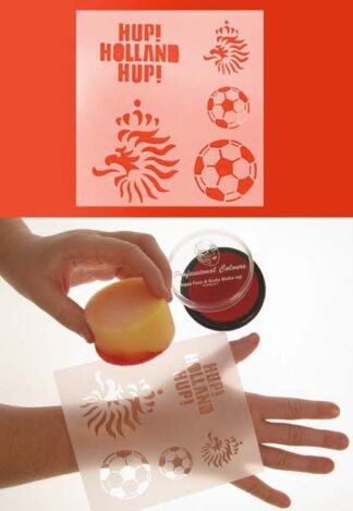 schmink sjabloon Voetbal nederlandse leeuw