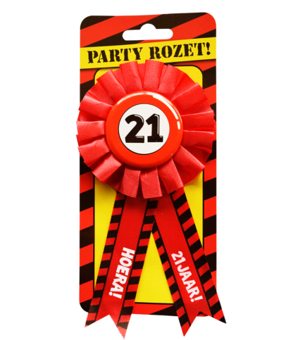 Rozet met button 21 jaar - Afbeelding 2