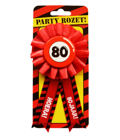 Rozet met button 80 jaar - Afbeelding 2