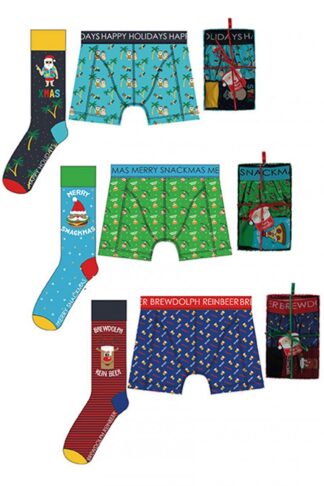 Cadeaubox kerst boxer en sokken