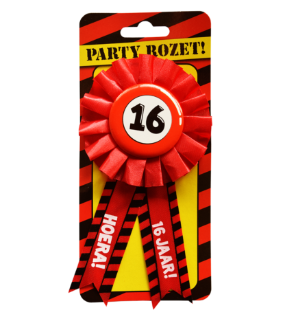 Rozet met button 16 jaar - Afbeelding 2