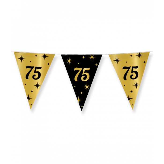 Partyflags black gold 75