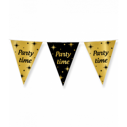 Partyflags black gold Partytime