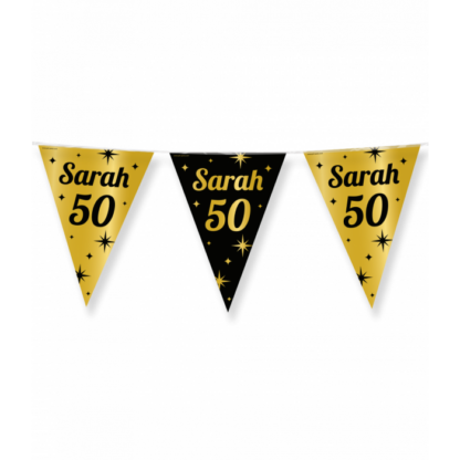 Vlaggenlijn zwart goud Sarah 50