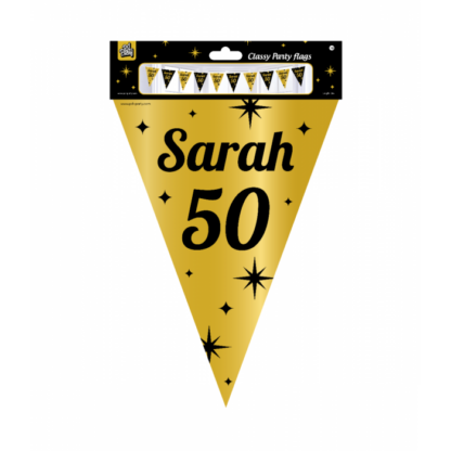 Vlaggenlijn zwart goud Sarah 50