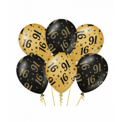 classy balloons gold black