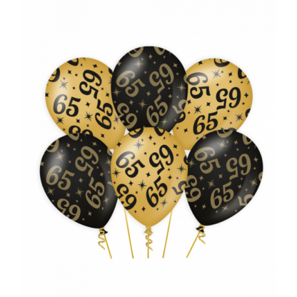 latex ballonnen zwart goud 65